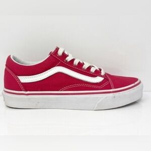 Vans Old school style Vans in Red and white.
Size 5.5